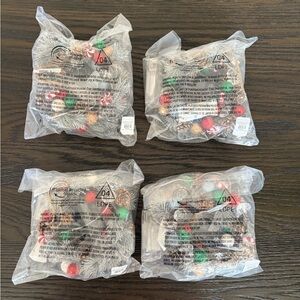 Pottery Barn Peppermint Twist Wreath Ornaments – Set of 4 NWT